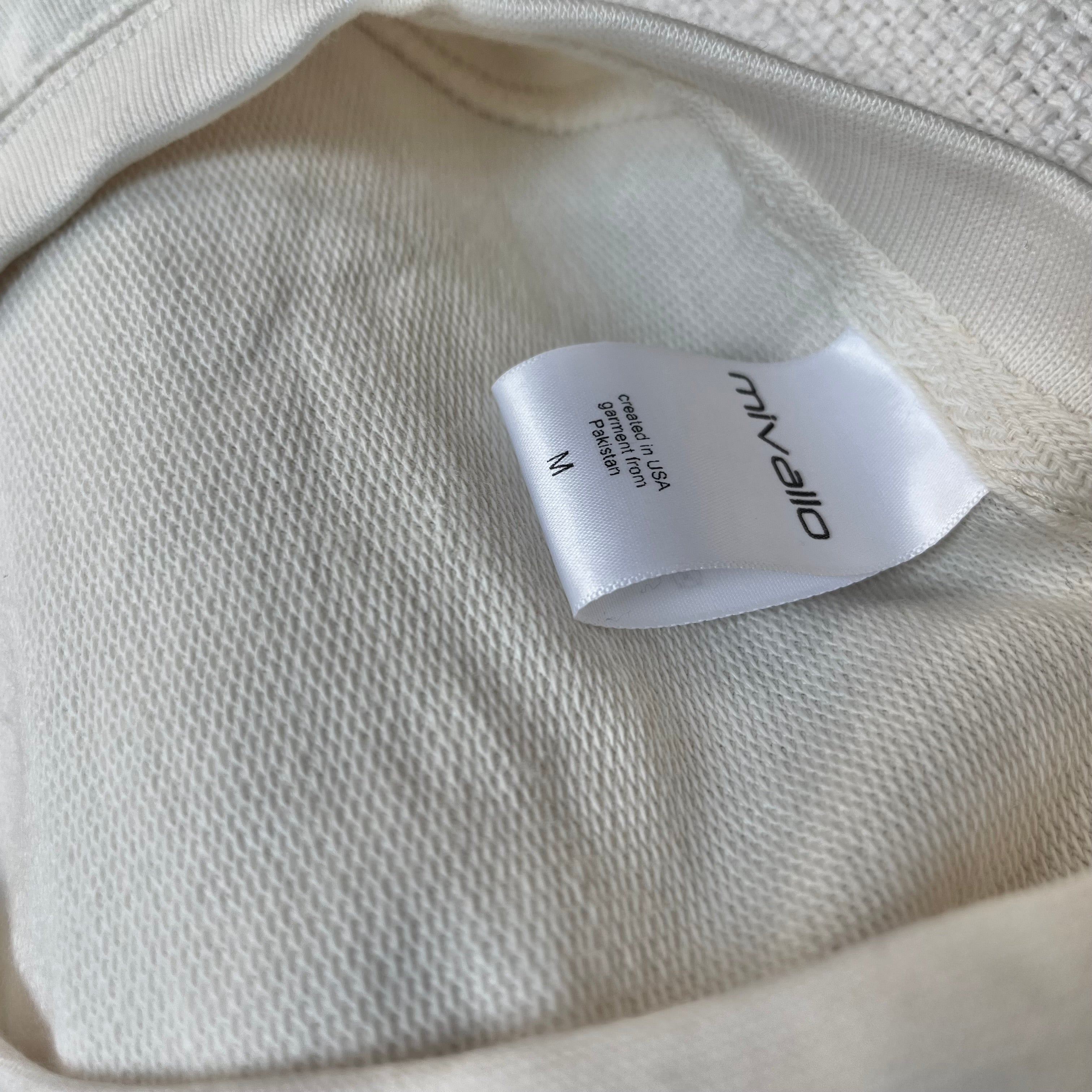 M Logo Premium Embroidered Lightweight Sweatshirt - Sand