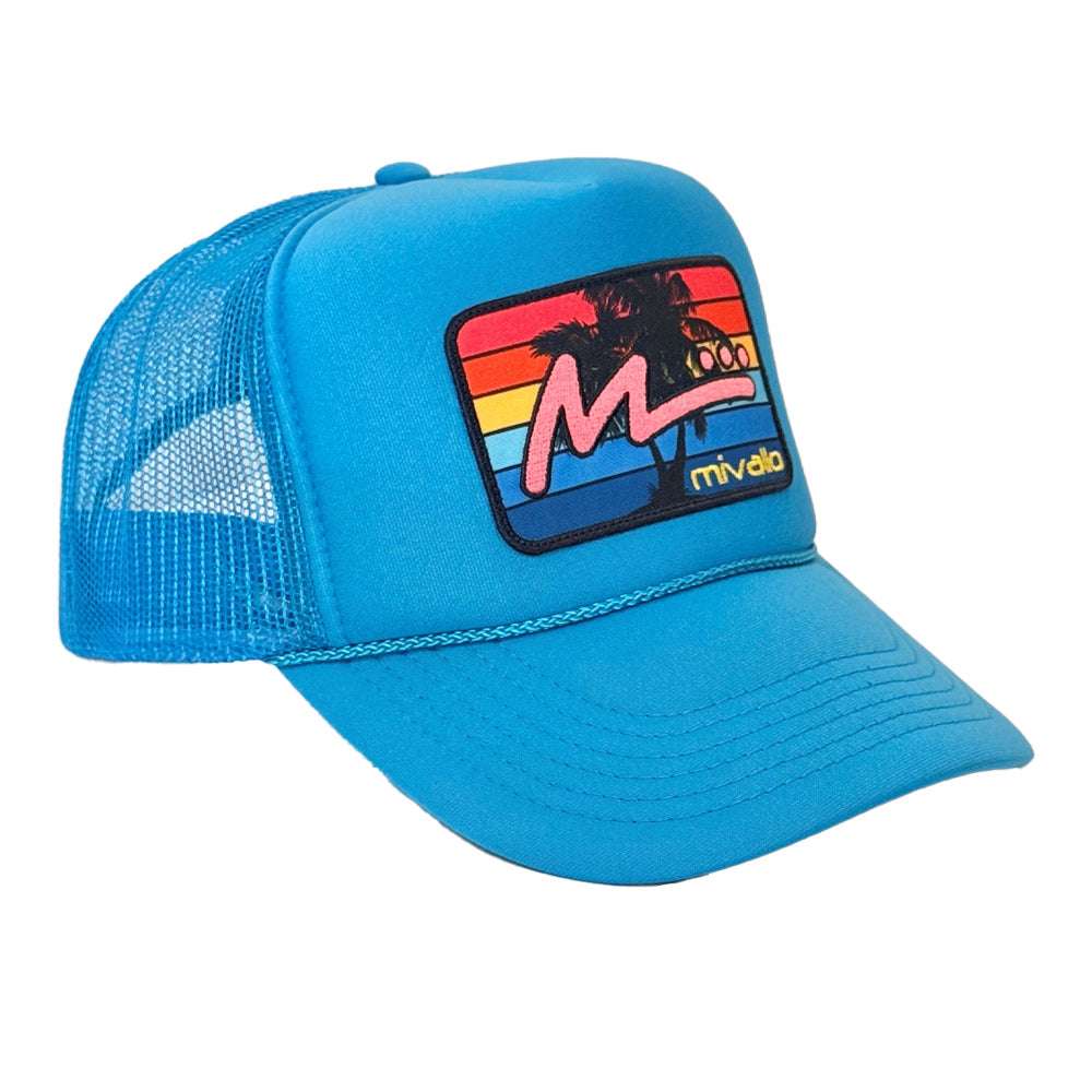 Foam Trucker Patch Hat - Neon Blue/Blue