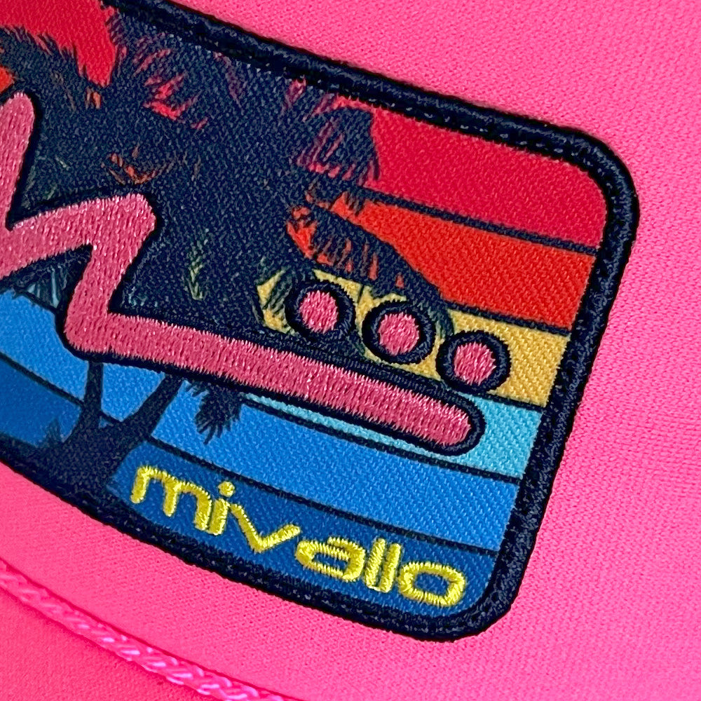Foam Trucker Patch Hat - Neon Pink/White