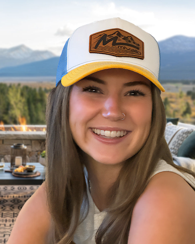 Leather Patch Hat - Columbia Yellow