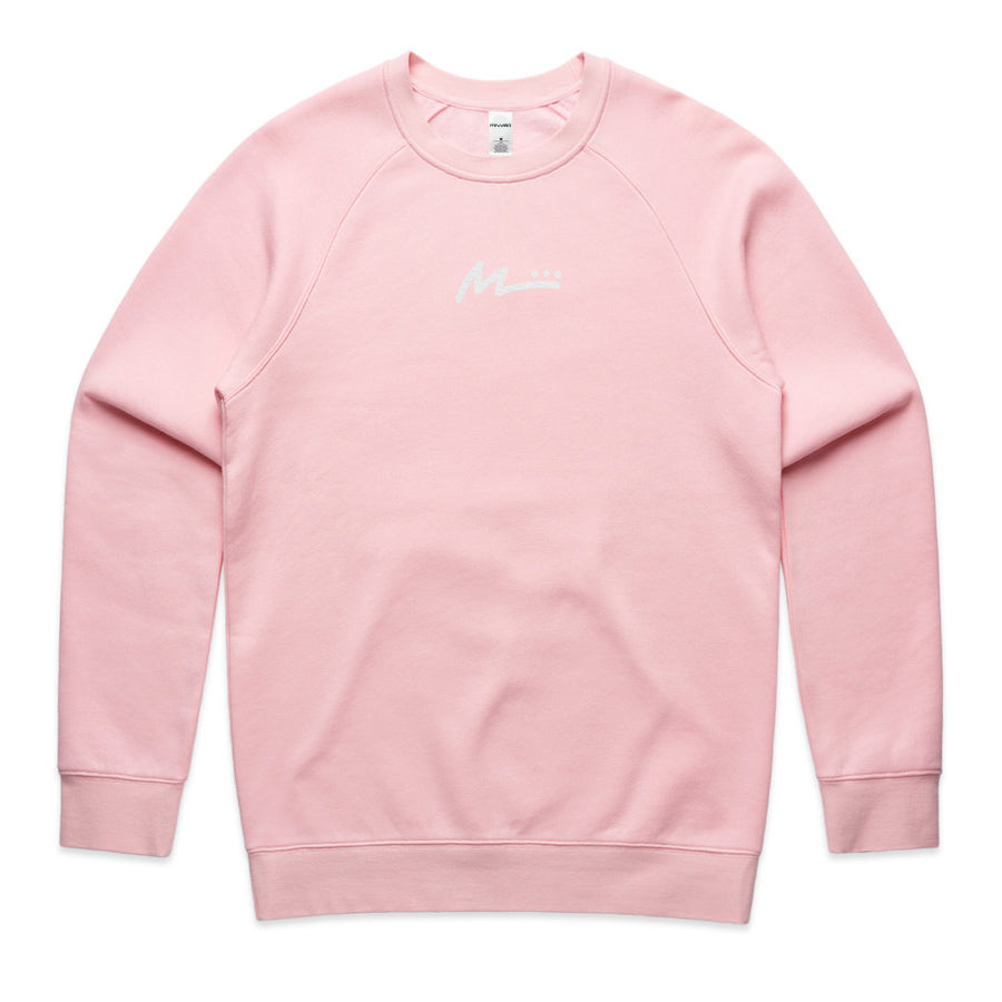 M Logo Premium Embroidered Sweatshirt - Pink