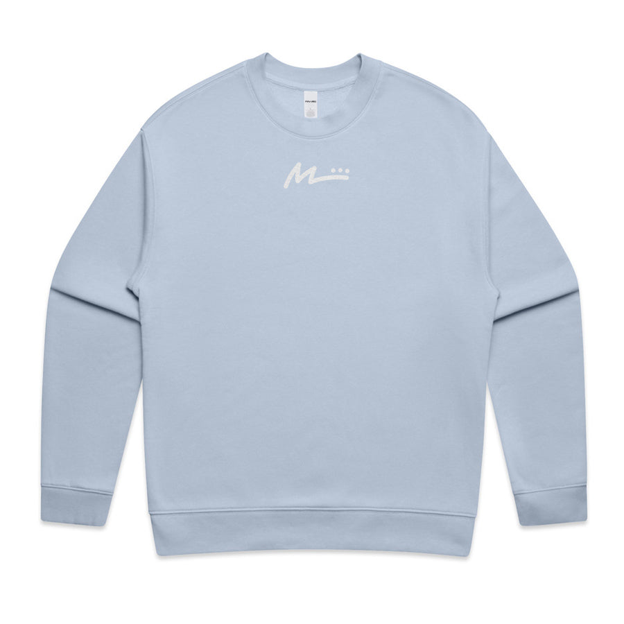 M Logo Premium Embroidered Sweatshirt - Powder