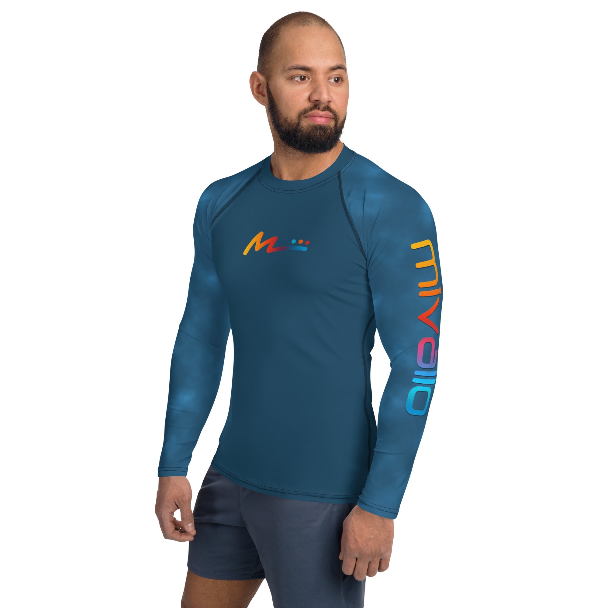 Men's Rash Guard - Blue Cloud