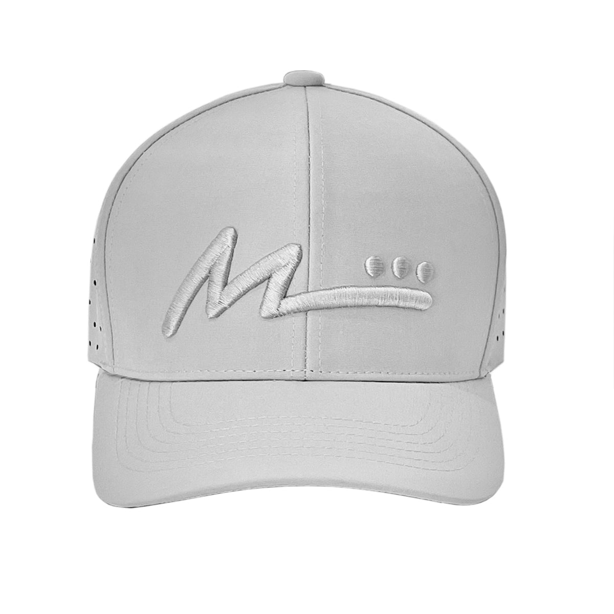 M Logo Embroidered Hydro Cap - Light Grey
