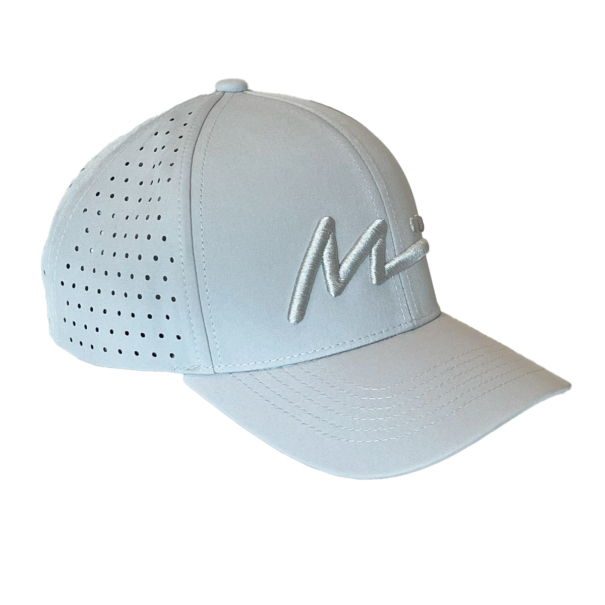 M Logo Embroidered Hydro Cap - Light Grey