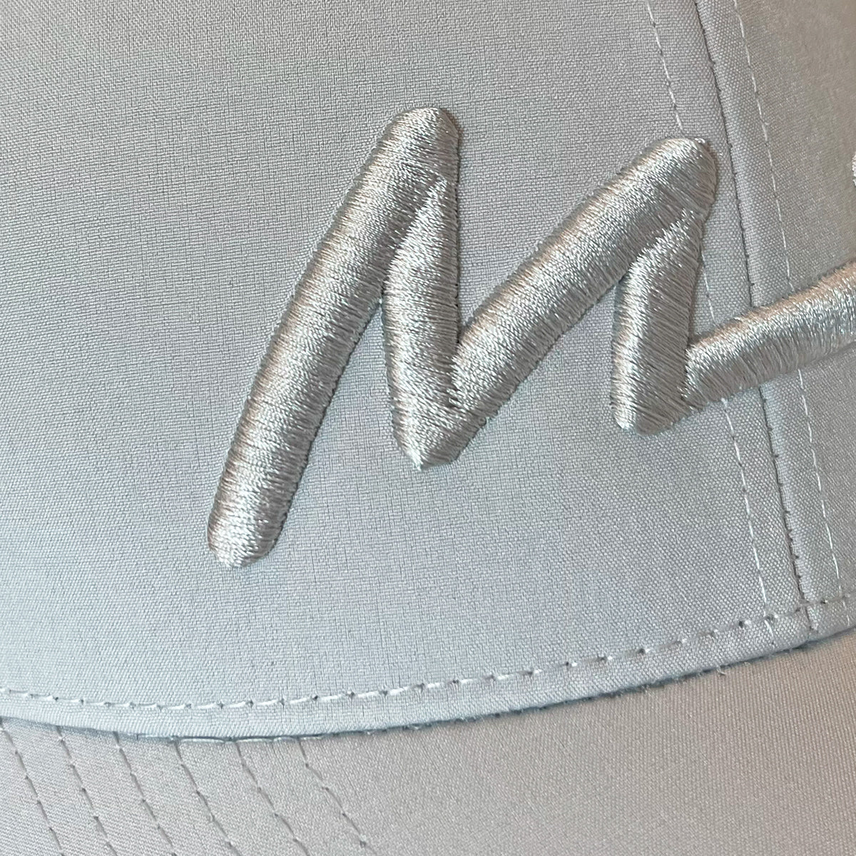 M Logo Embroidered Hydro Cap - Light Grey