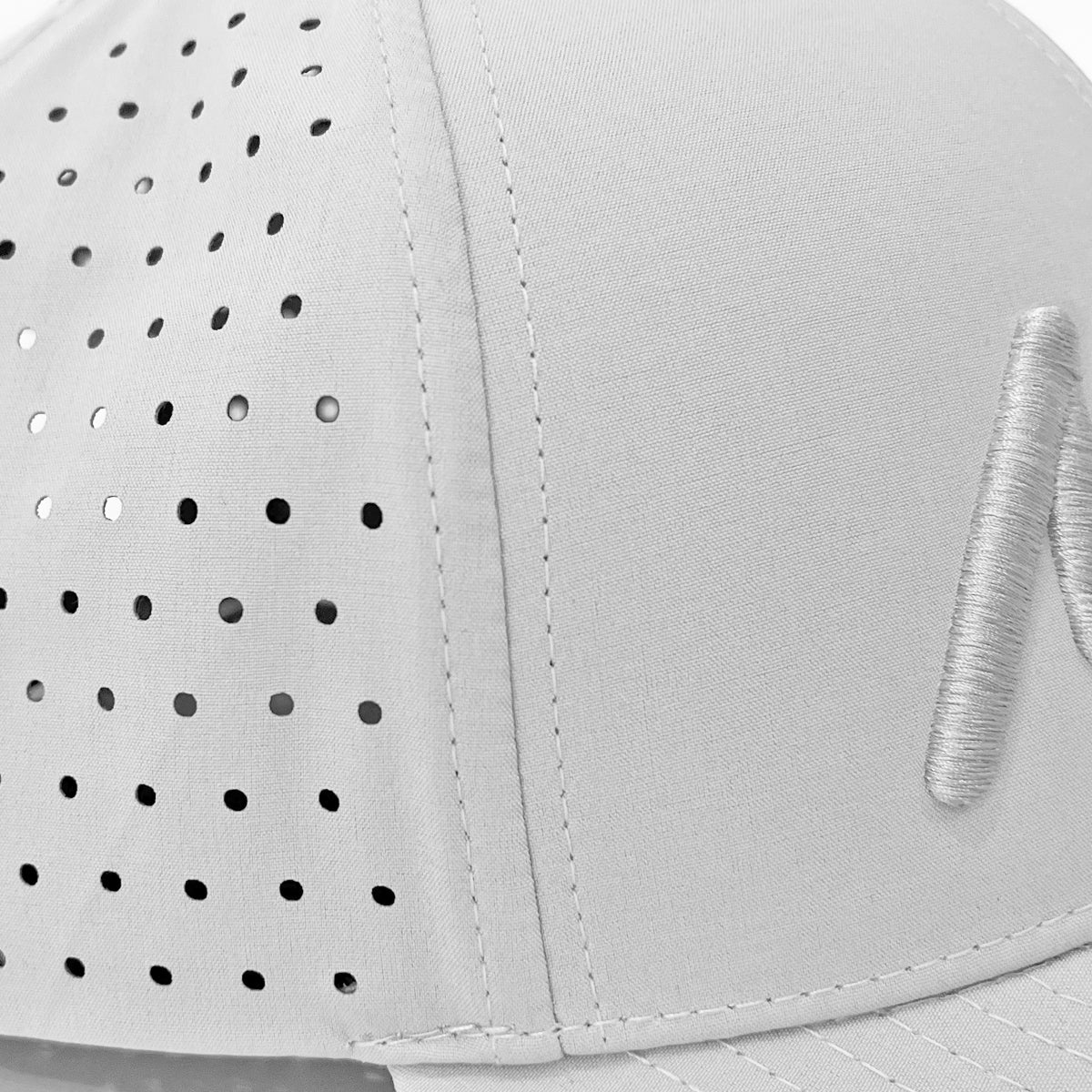 M Logo Embroidered Hydro Cap - Light Grey