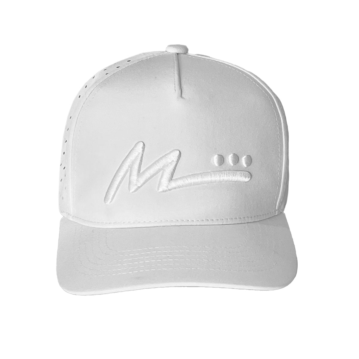 M Logo Embroidered Hydro Cap - White