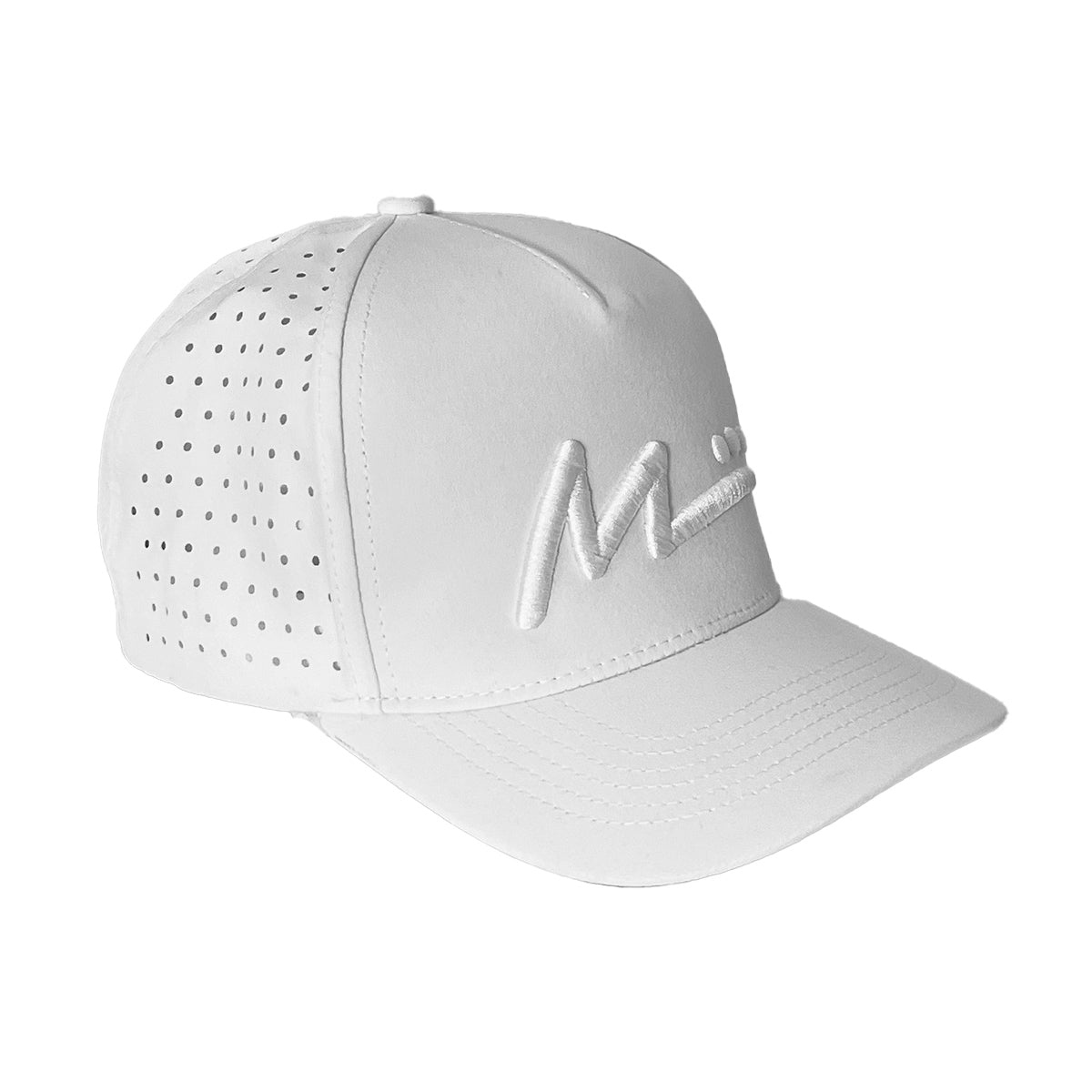 M Logo Embroidered Hydro Cap - White