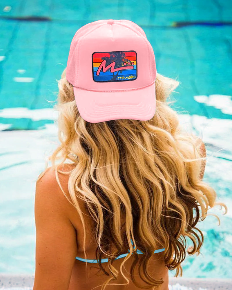 Foam Trucker Patch Hat - Soft Pink/Pink