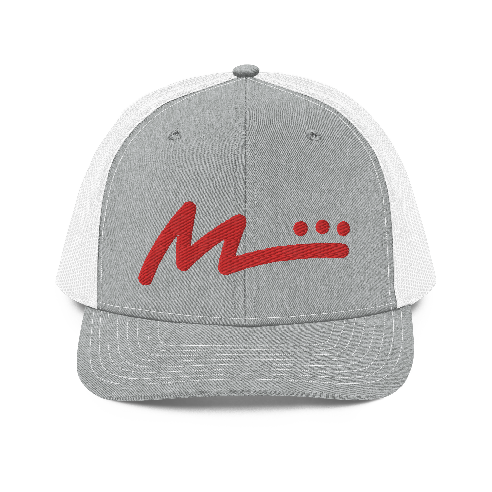 M Logo Trucker Cap - Gray/White/Red