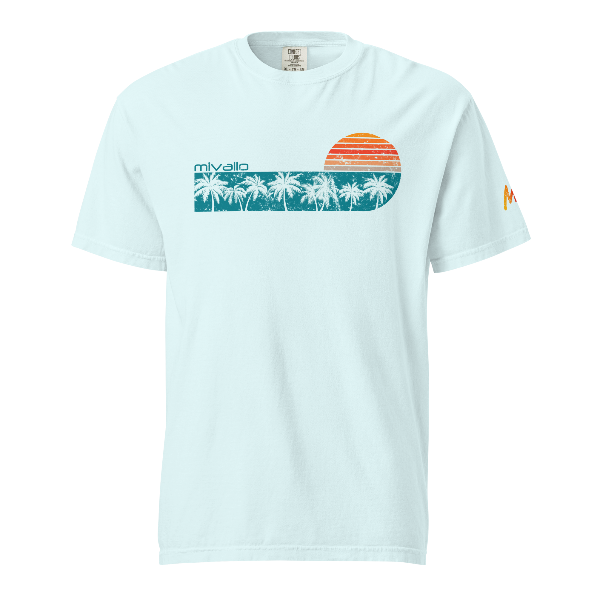 Retro Palm Tree Sunset - Light Colors