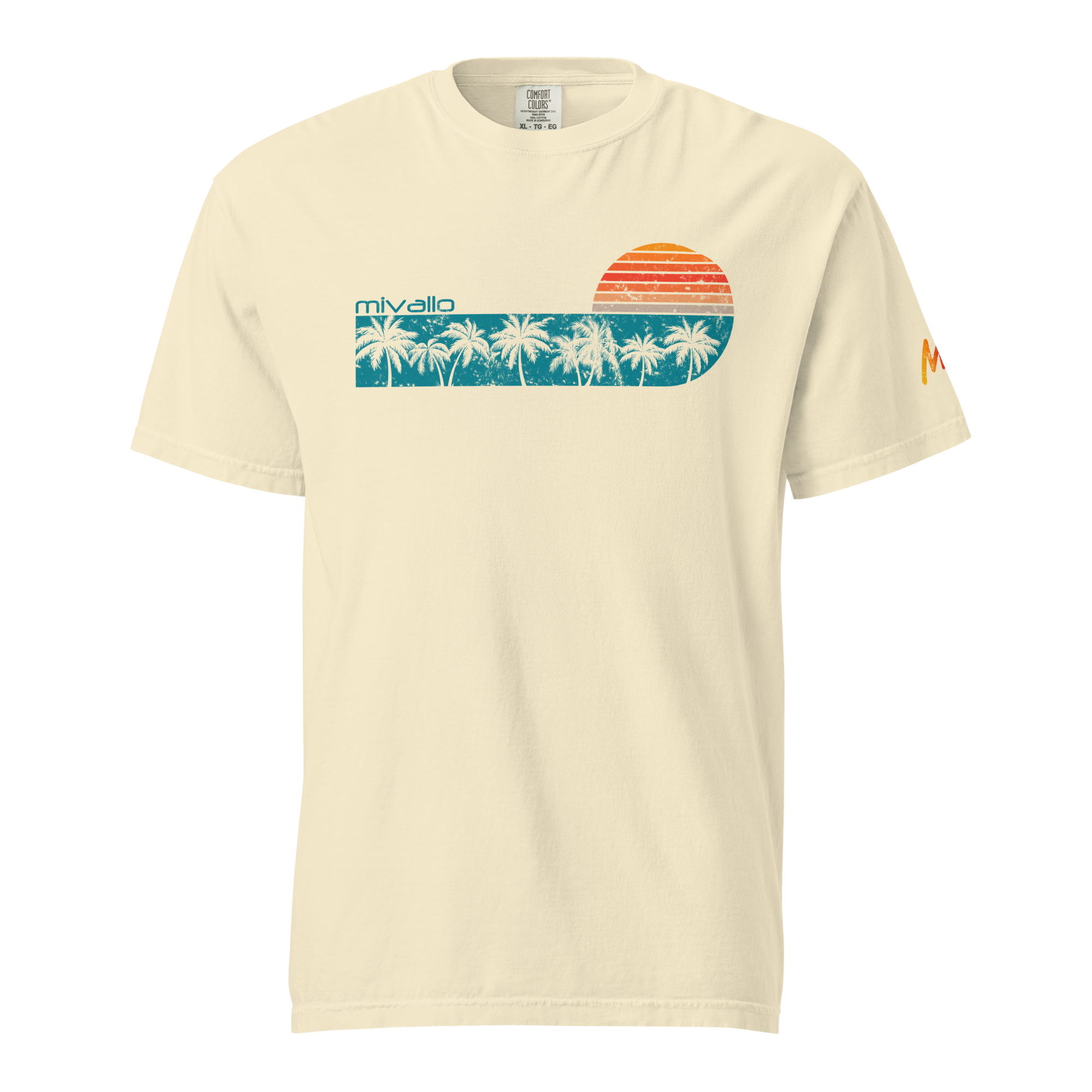 Retro Palm Tree Sunset - Light Colors