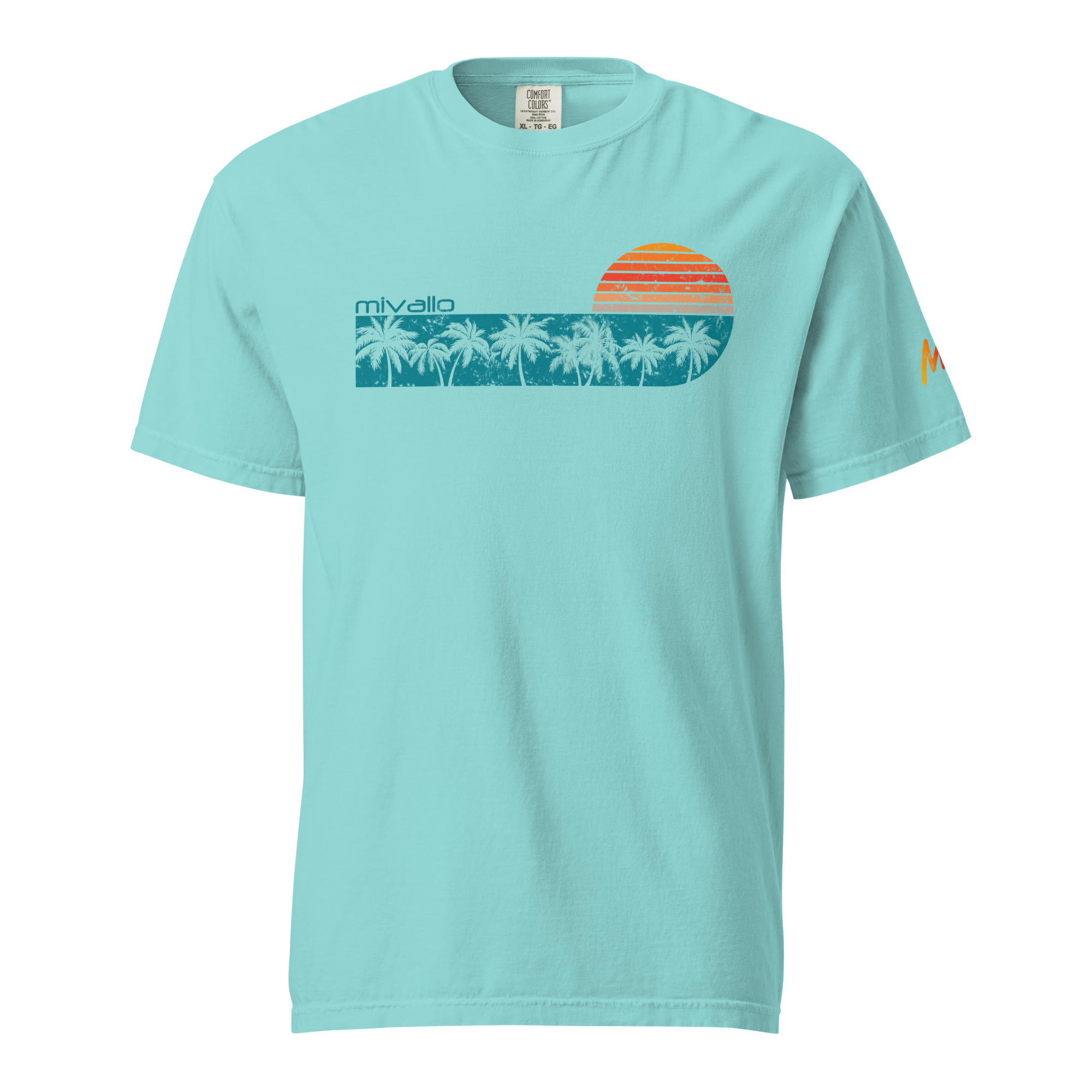 Retro Palm Tree Sunset - Light Colors