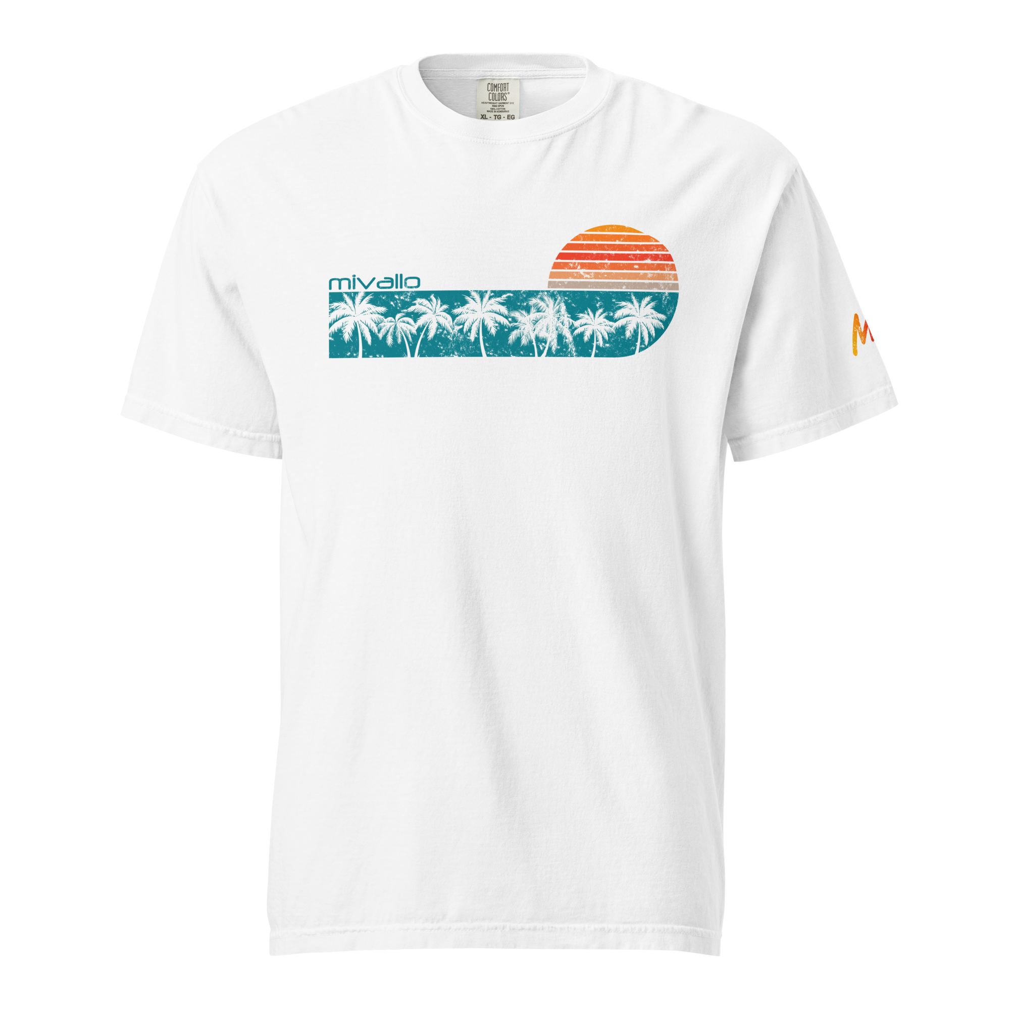 Retro Palm Tree Sunset - Light Colors