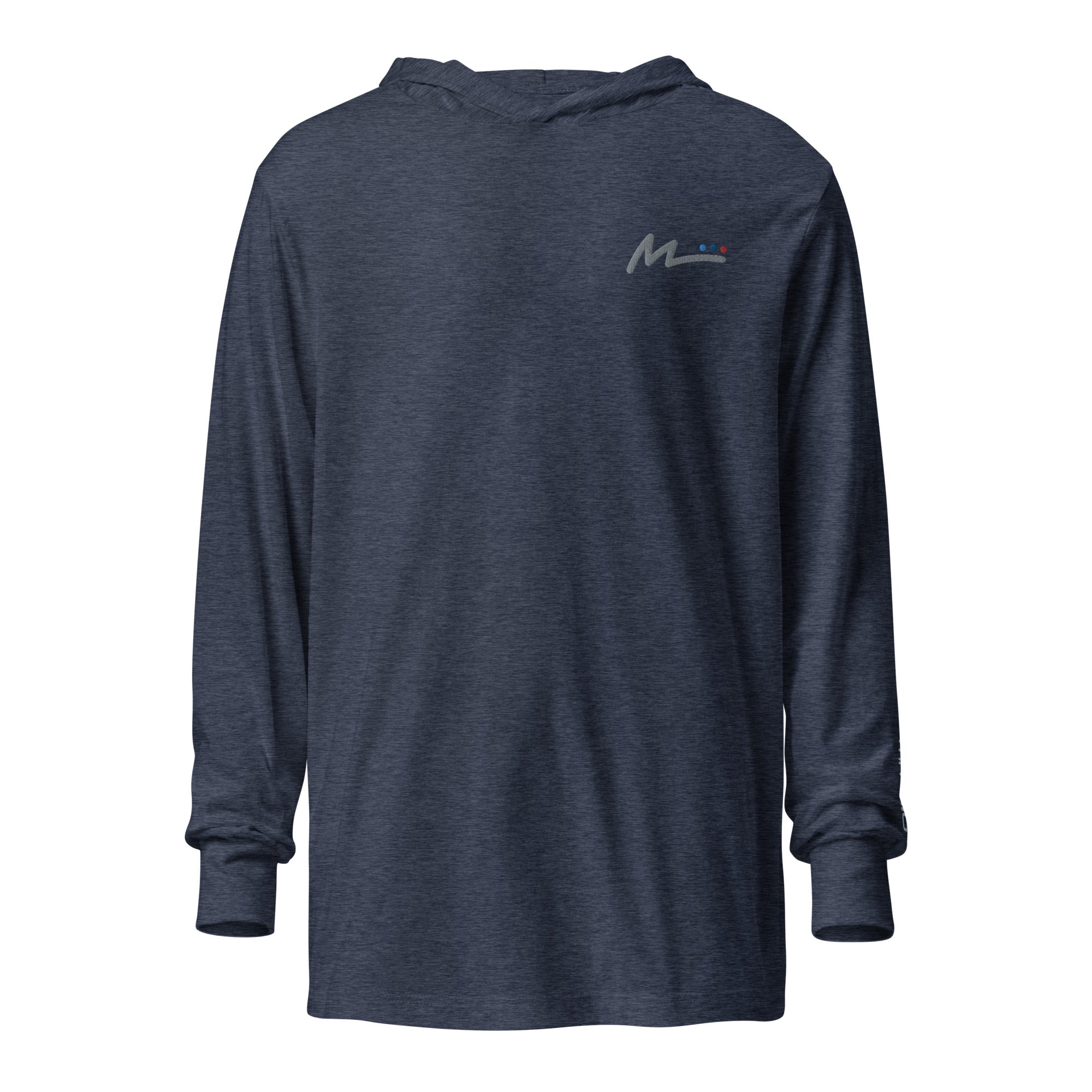 M Logo Hooded long-sleeve tee Navy