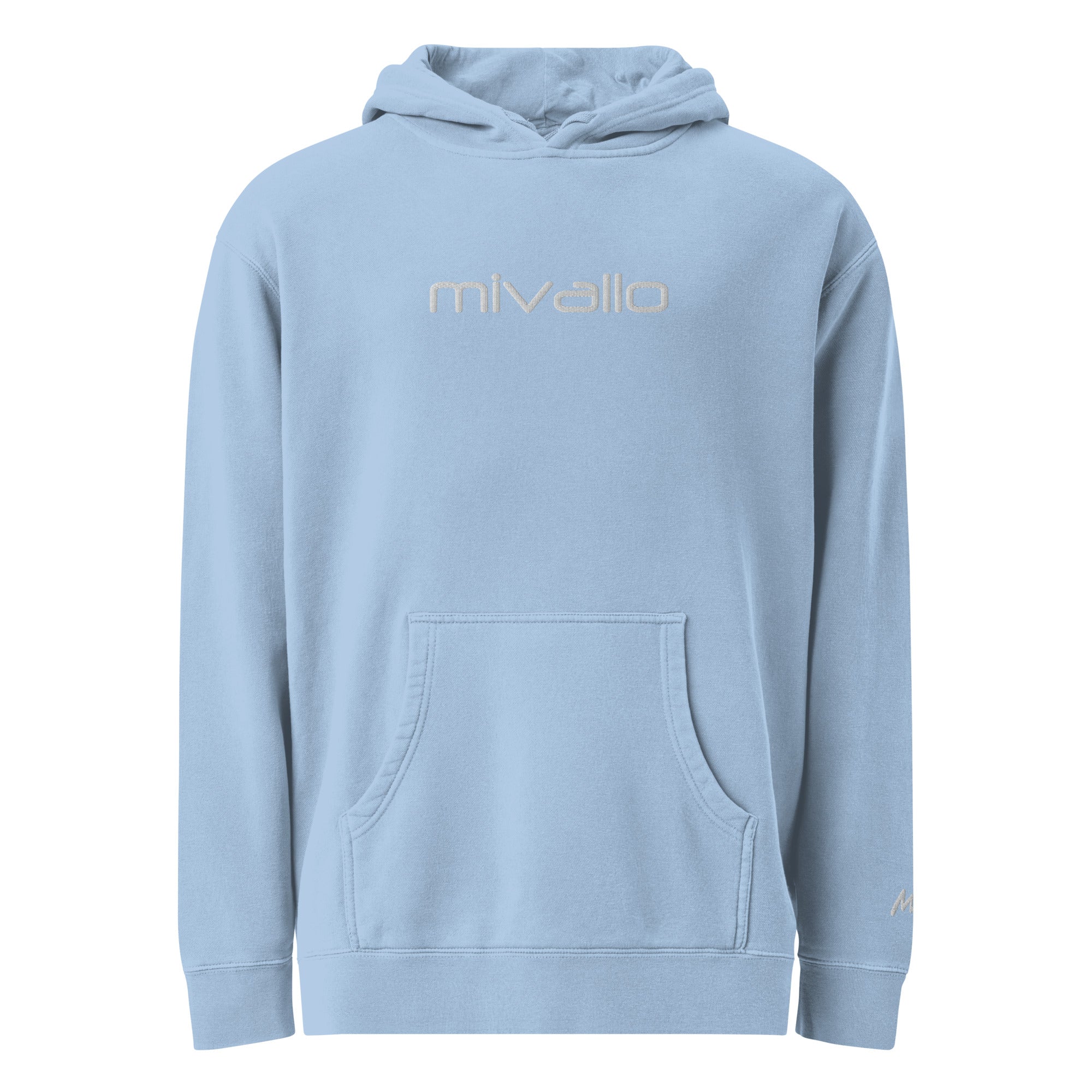 Premium embroidered pigment-dyed hoodie