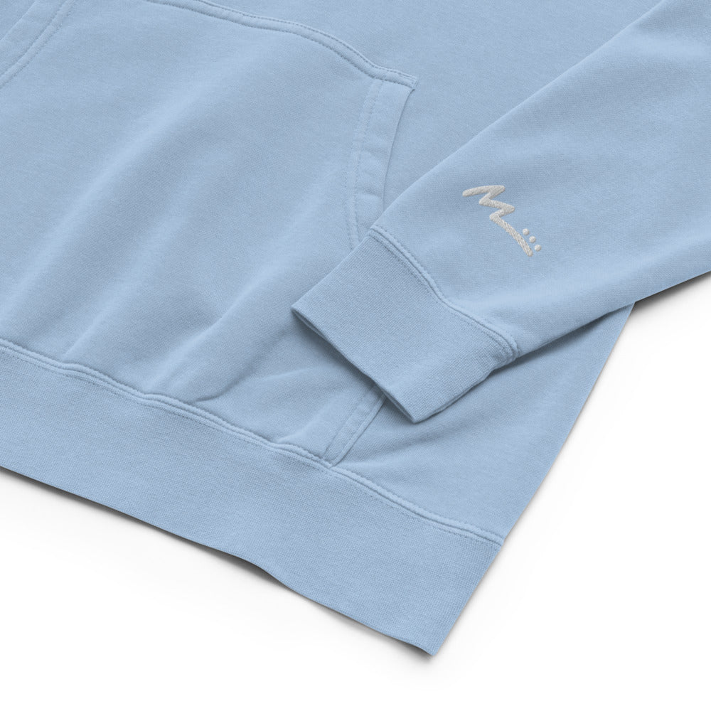 Premium embroidered pigment-dyed hoodie