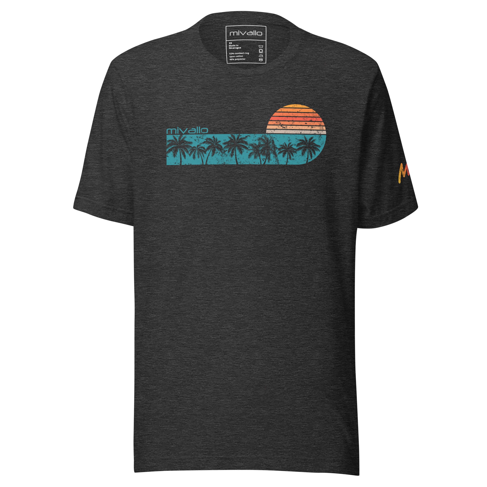 Retro Palm Tree Sunset - Heather Blends