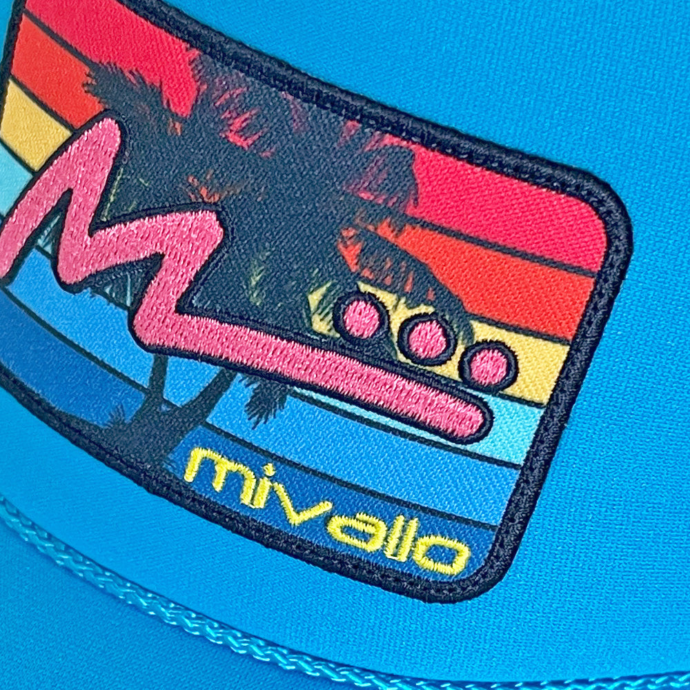 Foam Trucker Patch Hat - Neon Blue/White