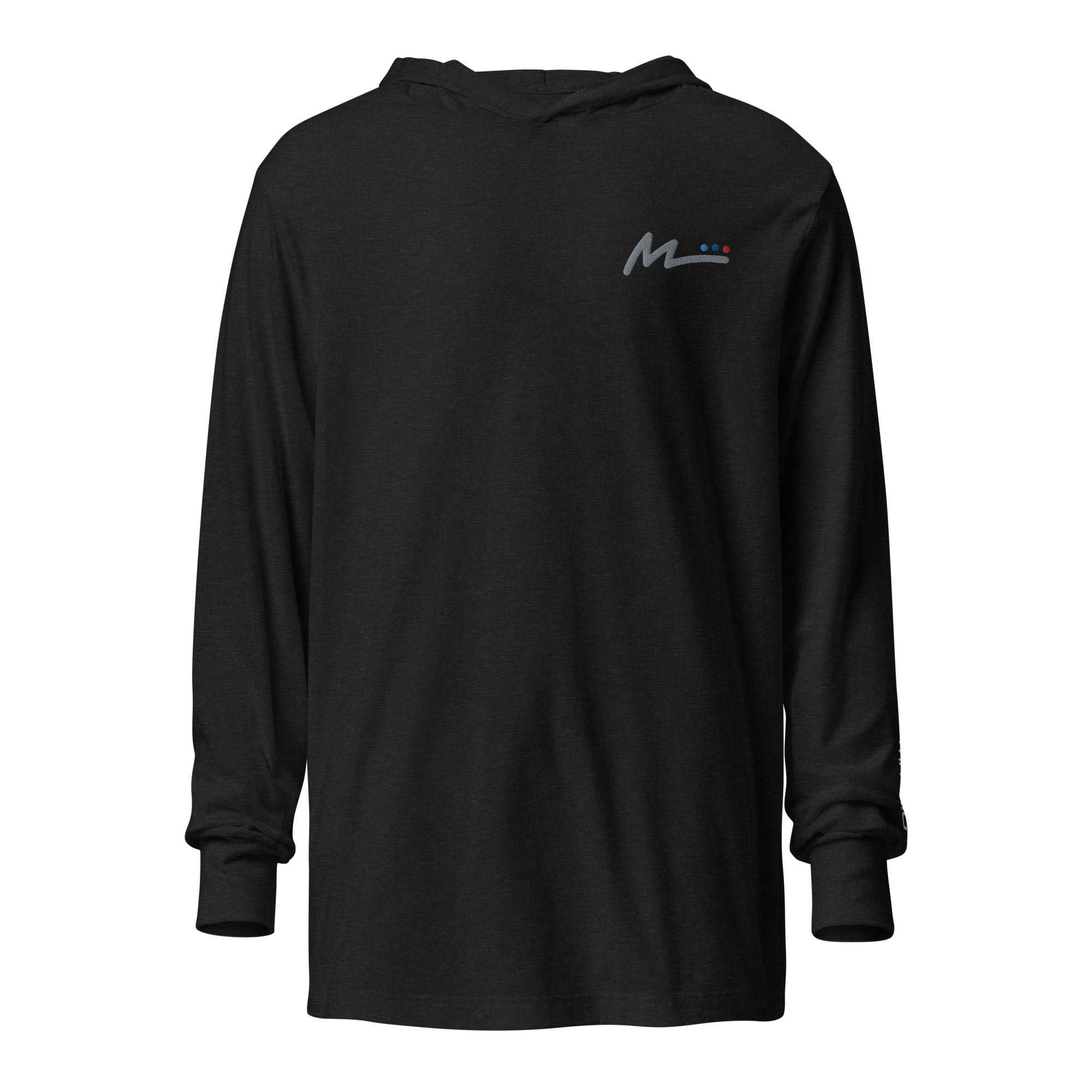M Logo Hooded long-sleeve tee Charcoal
